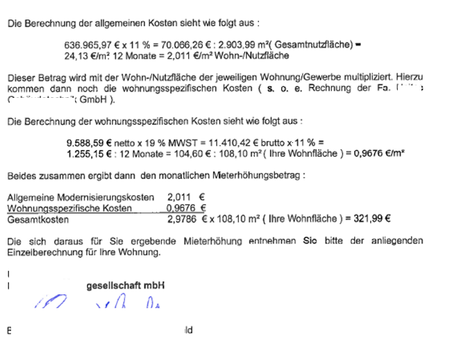 Mieterhöhung